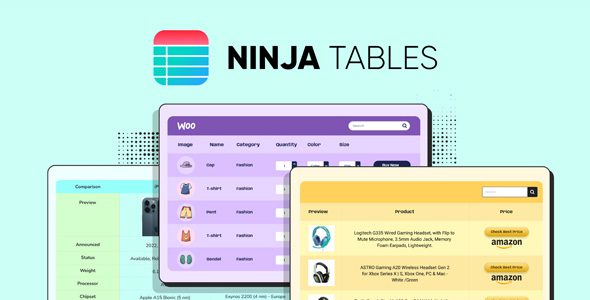 Ninja Tables Pro 5.2.6 – WordPress DataTables Plugin