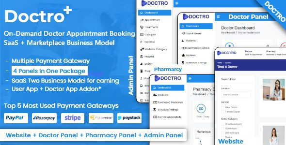 On-Demand Doctor 8.0.1 – Appointment Booking SaaS Marketplace Business Model