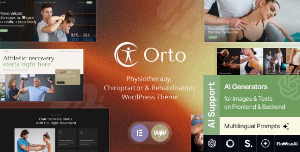 Orto 1.0.0 – Physiotherapy, Chiropractor & Rehabilitation WordPress Theme