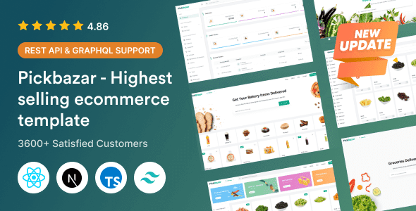 PickBazar 11.10.01 – React Ecommerce Template with React Hooks, Next JS, GraphQL & REST API
