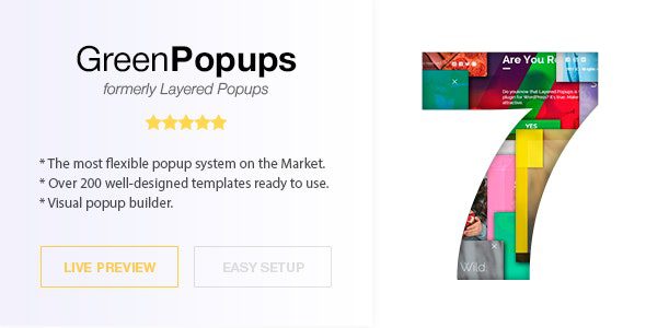 Popup Plugin for WordPress – Green Popups (formerly Layered Popups) 7.56