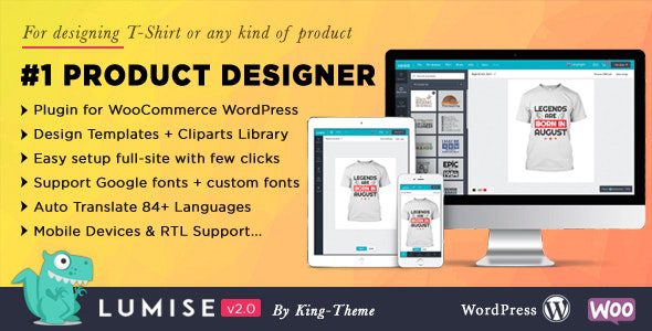 Product Designer for WooCommerce WordPress | Lumise 2.0.9