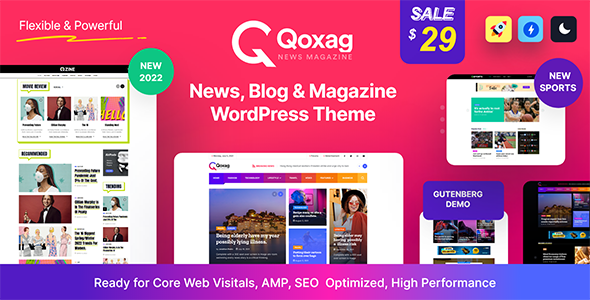 Qoxag 2.1.1 – WordPress News Magazine Theme