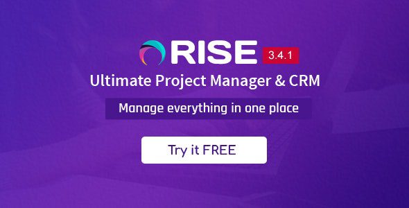 RISE 3.8.2 + Addons – Ultimate Project Manager & CRM