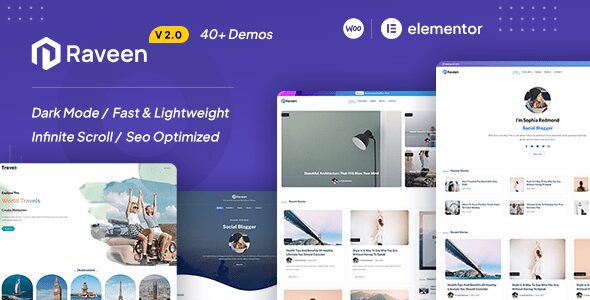 Raveen 2.2 – Personal Blog & Magazine WordPress Theme