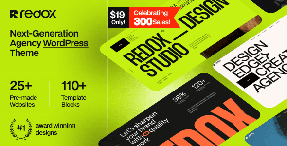 Redox 1.0.5 – Creative Agency Portfolio WordPress Theme