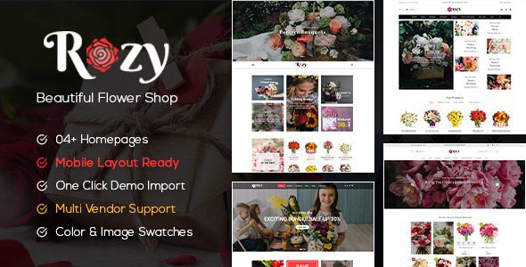 Rozy 1.2.26 – Flower Shop WooCommerce WordPress Theme (4+ Indexes + Mobile Layouts Ready)