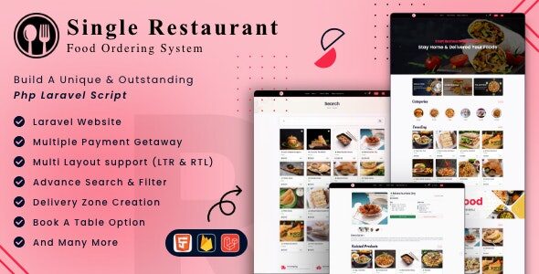 Single Restaurant 9.0 – Laravel Website & Admin Panel