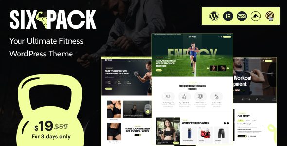 SixPack 1.0.1 – Fitness WordPress Theme
