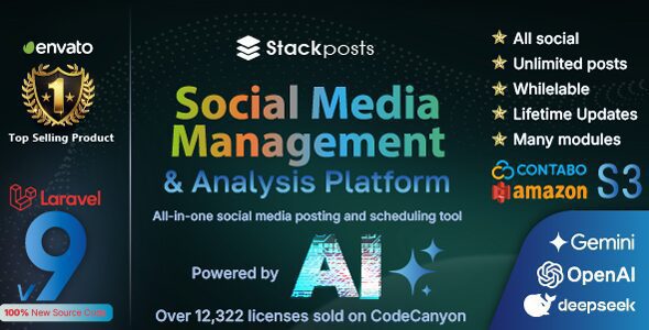Stackposts 9.0.2 – Social Media Management & Marketing SaaS Platform