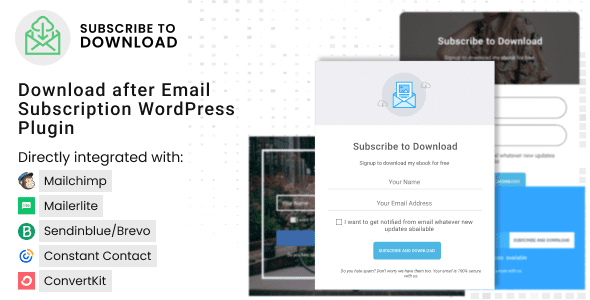 Subscribe to Download 2.0.9 – Download after Email Subscription WordPress Plugin