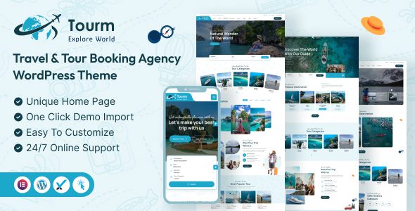 Tourm 2.3.0 – Travel & Tour Booking Agency WordPress Theme