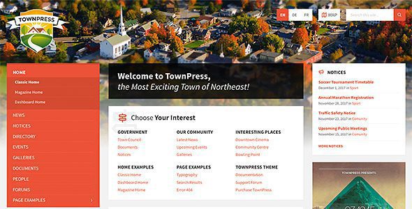 TownPress 3.8.10 – Municipality & Town Government WordPress Theme