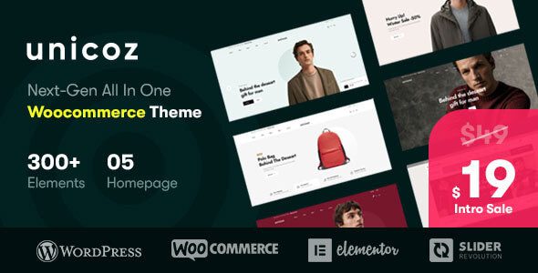 Unicoz 1.1.1 – Elementor WooCommerce Theme