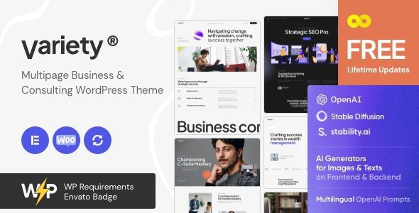 Variety 1.5.0 – Multipage Business & Consulting WordPress Theme