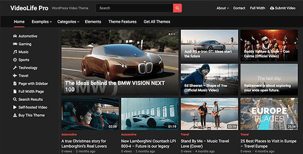 VideoLife Pro 1.0.8 – WordPress Theme