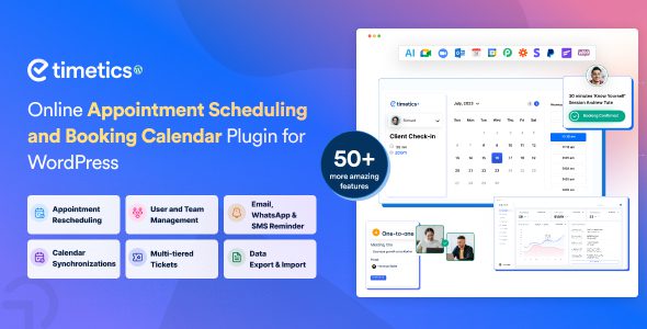 WP Timetics 1.0.36 – Appointment Booking WordPress Plugin