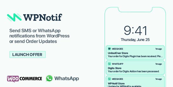 WPNotif 3.2.0.2 – WordPress SMS & WhatsApp Message Notifications