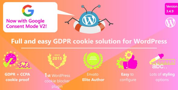 WeePie Cookie Allow 3.4.10 – Complete GDPR / AVG / CCPA Cookie Compliance WordPress plugin