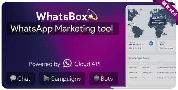 WhatsBox 3.5.1 – The WhatsApp Marketing – Bulk Sender, Chat, Bots, SaaS