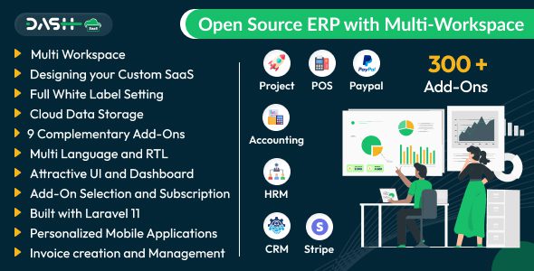 WorkDo Dash SaaS 6.6 – Open Source ERP with Multi-Workspace