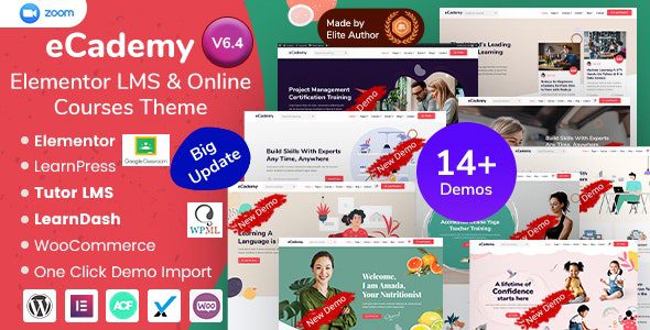 eCademy 7.4 – Education LMS & Online Coaching Courses WordPress Theme