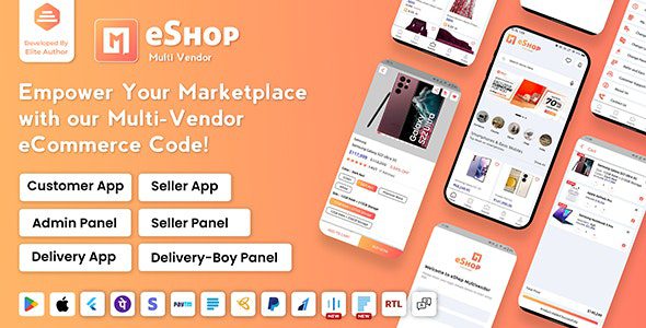 eShop 2.9.0 – Multi Vendor eCommerce App & eCommerce Vendor Marketplace Flutter App