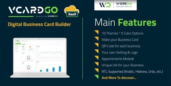 vCardGo 5.4 – SaaS Digital Business Card Builder
